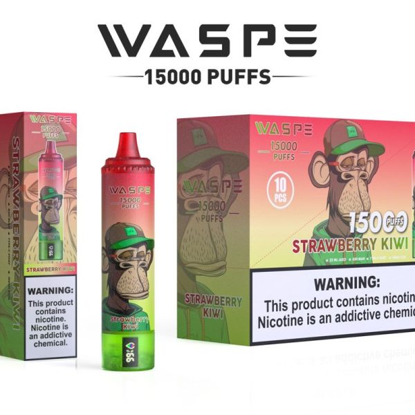 Waspe 15000 Disposable Vape - 15000 Puffs, 0%/2%/3%/5% Nicotine, 22ml E-liquid, 850mAh Battery - Image 2
