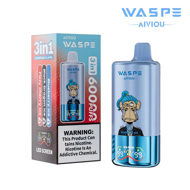 Waspe 60000 Disposable Vape Device - 60000 Puffs, Triple Flavor, 54ml E-Liquid, 0%/2%/5% Nicotine