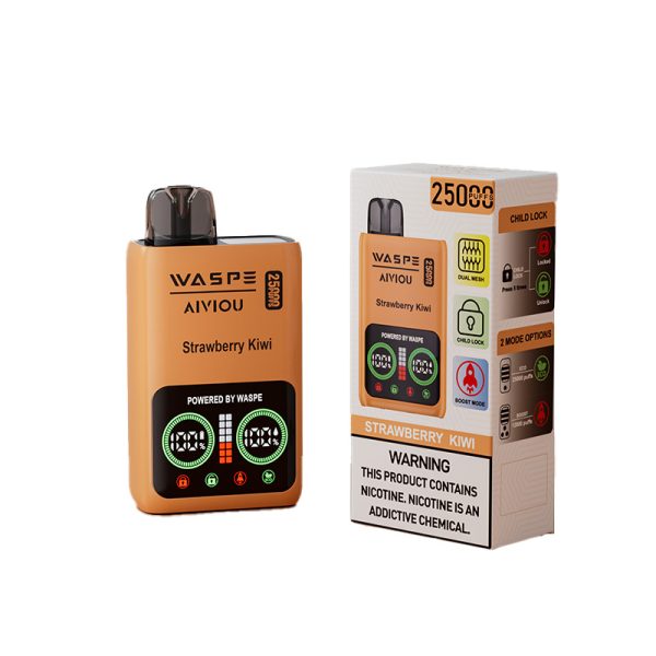 Waspe Aiviou 25000: 25000 Puffs Disposable Vape Pen with 25ml E-Liquid, 650mAh Battery, and Dual Mesh Coils - Image 3