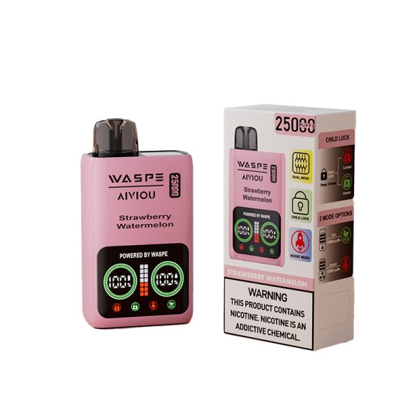 Waspe Aiviou 25000: 25000 Puffs Disposable Vape Pen with 25ml E-Liquid, 650mAh Battery, and Dual Mesh Coils - Image 4