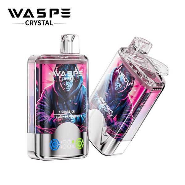 WASPE Crystal 40000 Puffs Disposable Vape - 40000 Puffs, Dual Flavor, 32ml E-liquid, 0%/2%/5% Nicotine - Image 4