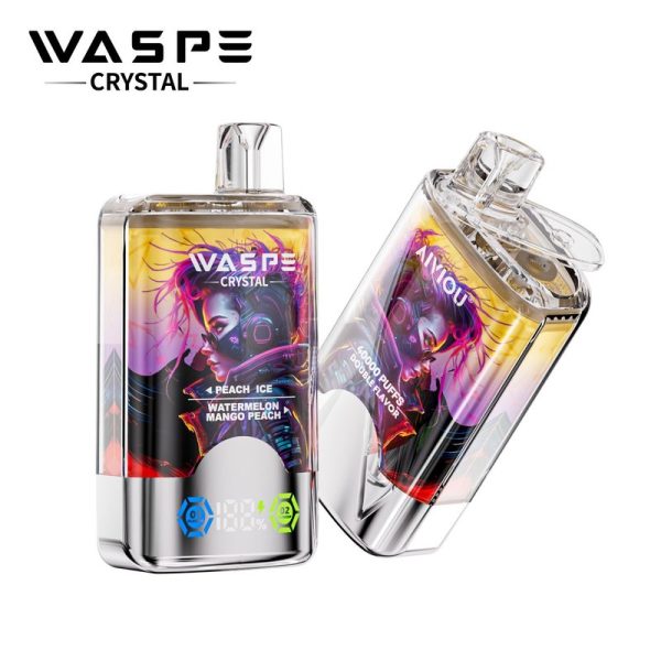 WASPE Crystal 40000 Puffs Disposable Vape - 40000 Puffs, Dual Flavor, 32ml E-liquid, 0%/2%/5% Nicotine - Image 3