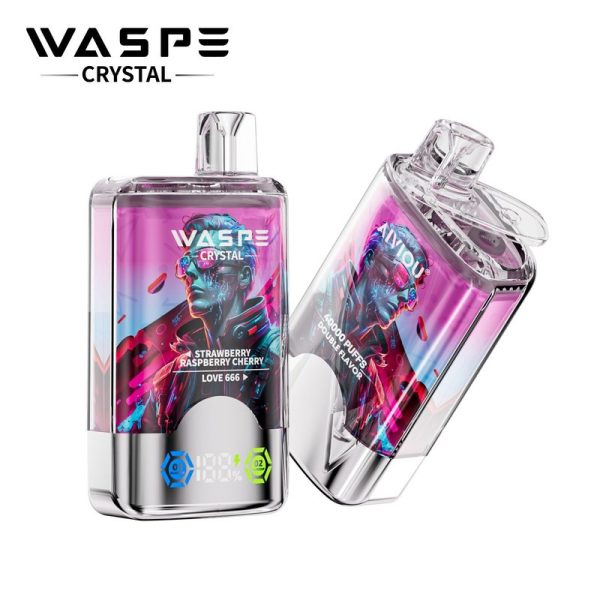 WASPE Crystal 40000 Puffs Disposable Vape - 40000 Puffs, Dual Flavor, 32ml E-liquid, 0%/2%/5% Nicotine - Image 2
