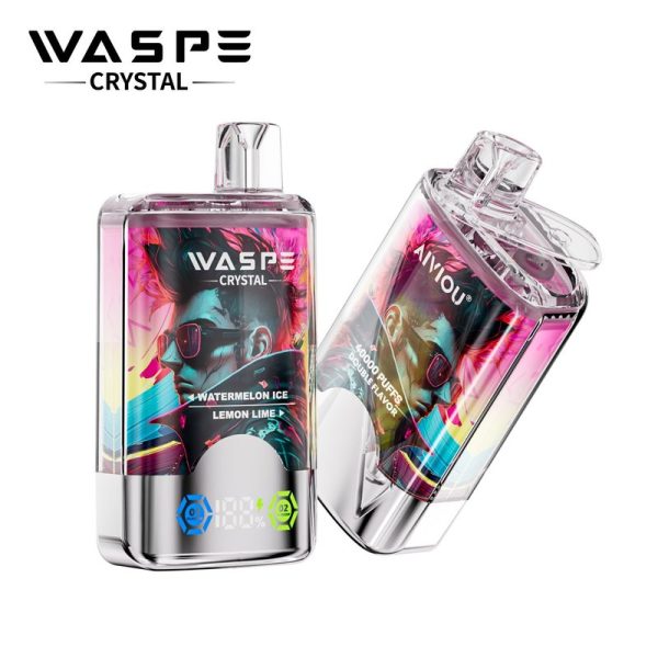 WASPE Crystal 40000 Puffs Disposable Vape - 40000 Puffs, Dual Flavor, 32ml E-liquid, 0%/2%/5% Nicotine - Image 5