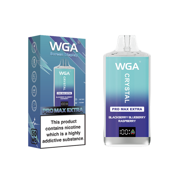 Wga Crystal Pro Max Eetra 15000 - 15000 Puffs, 650mAh Battery, 25ml E-Liquid, 2% & 5% Nicotine - Image 3
